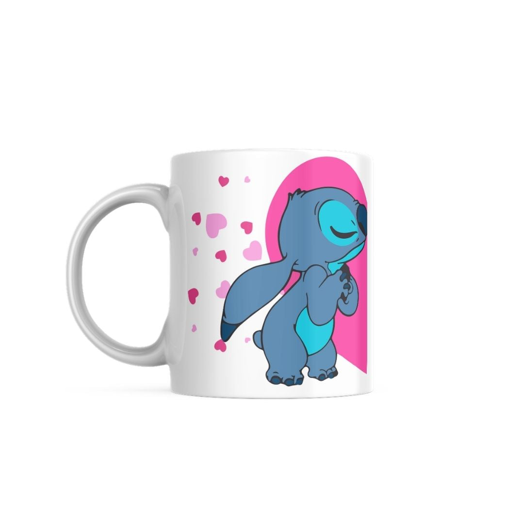 Stitch And Angel Kiss Pair Mug Cup 2 Set Customizable Mugs